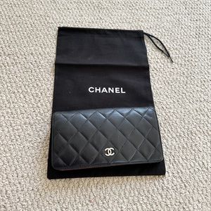 Chanel quilted long wallet